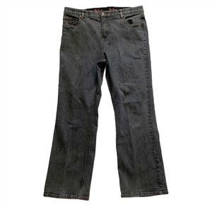 Woolrich Grey Wash Straight Leg Casual Denim Jeans Plus Size 16 Petite